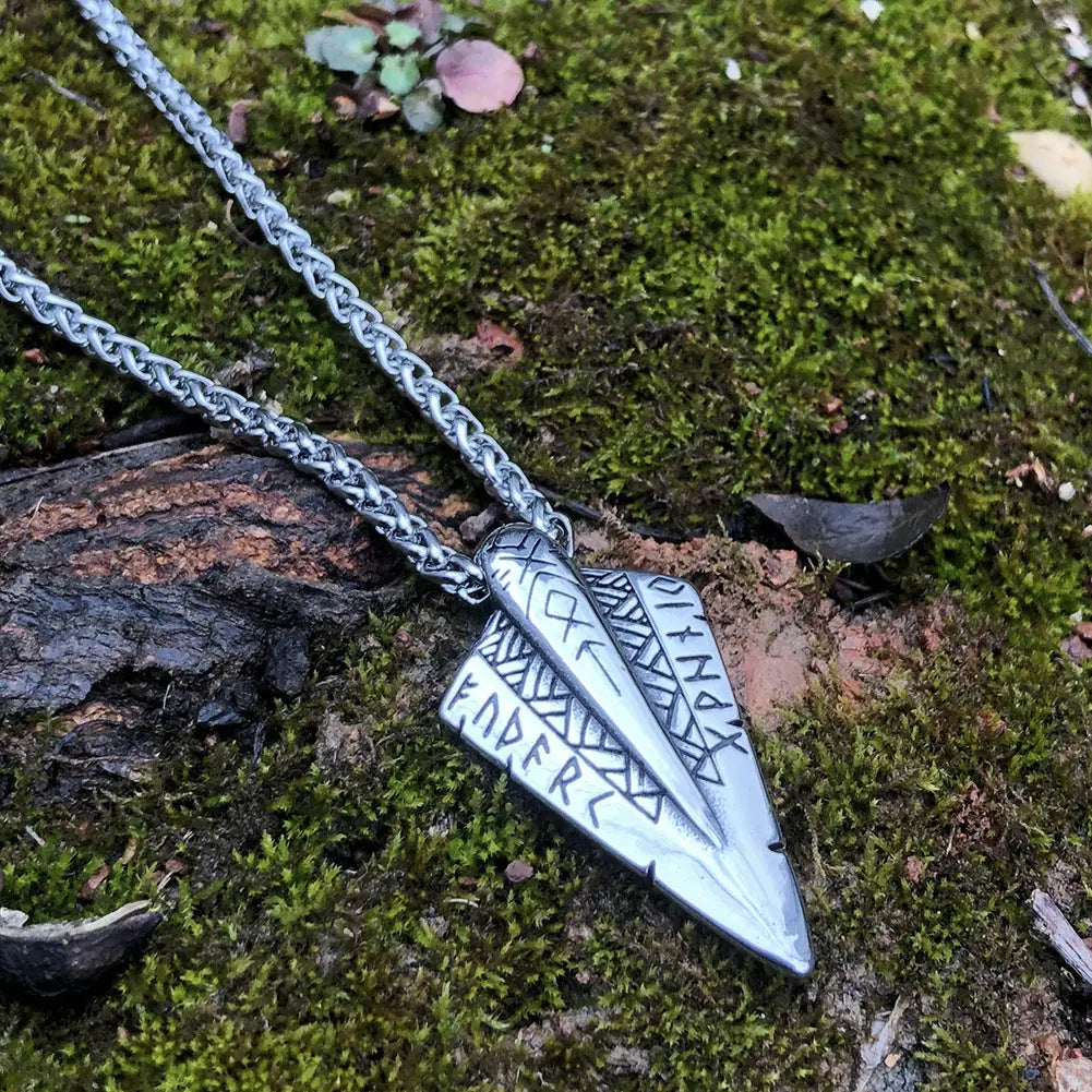 Arrow Double-sided Pendant Long Chain