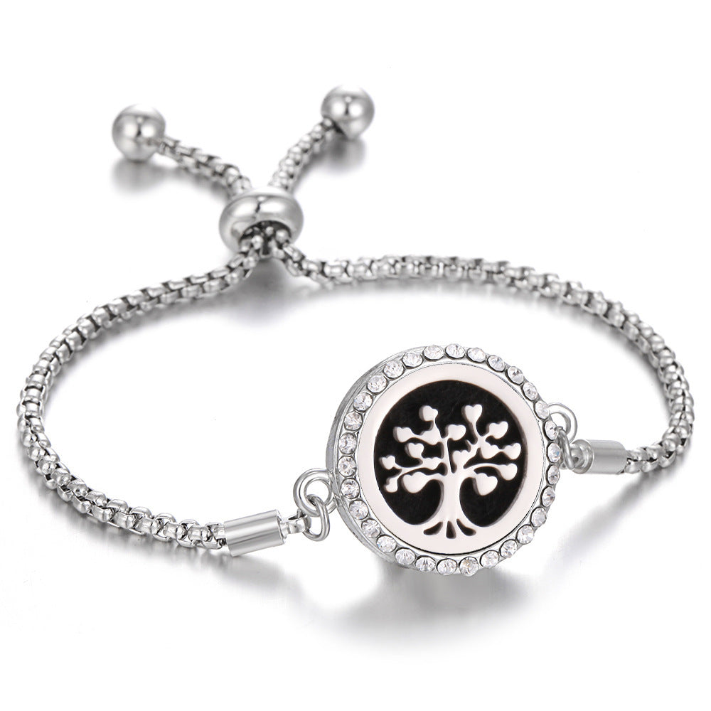 2024 New Kaleidoscope Aromatherapy Bracelet Perfume Essential Oil Diffuser Locket Bracelet Charms Women Aroma Diffuser Jewelry - bazona.com