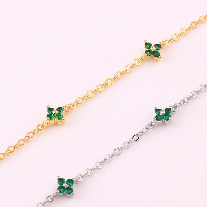 Ins Style Fashion Blue Flower Necklace Vacation Beach Travel Spring Summer Jewelry BAZONA