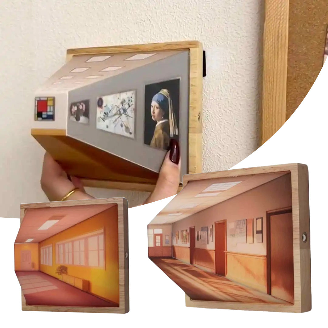 3D Illusion Night Light Gallery Bedside Picture Style Creative Modern Simulate Sunshine Drawing Night Light Gift BAZONA