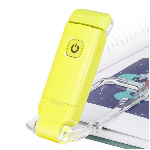 LED USB Rechargeable Book Reading Light Brightness Adjustable Eye Protection Clip Book Light Portable Bookmark Read Light BAZONA