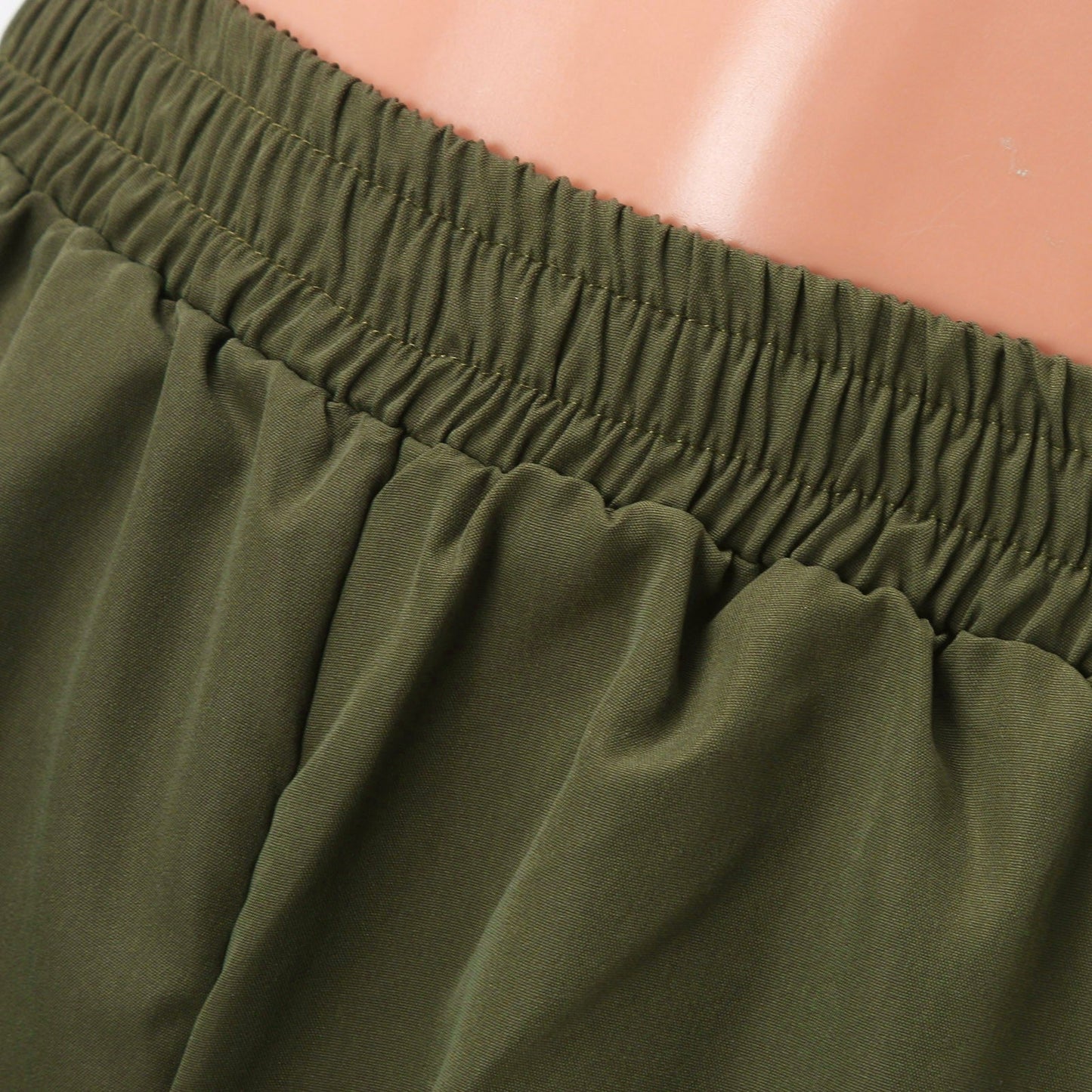 Beltless Trousers High Waist Wide Leg Straight BAZONA