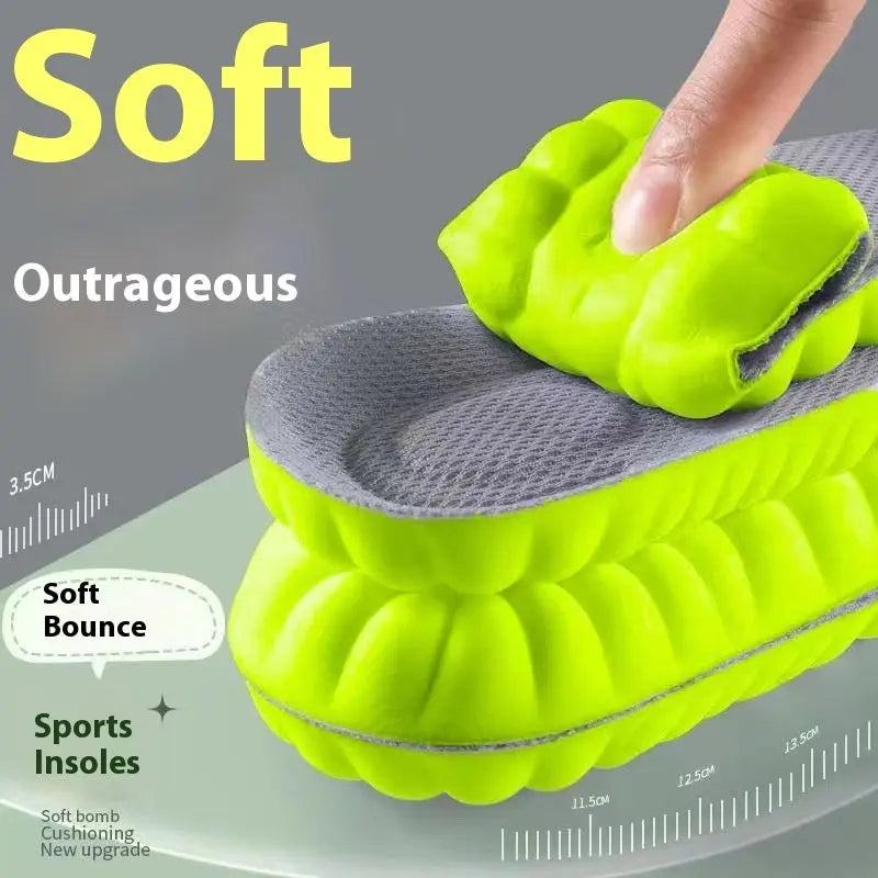 Insole Sports Shock Absorption Arch Support High Elastic Running Military Training