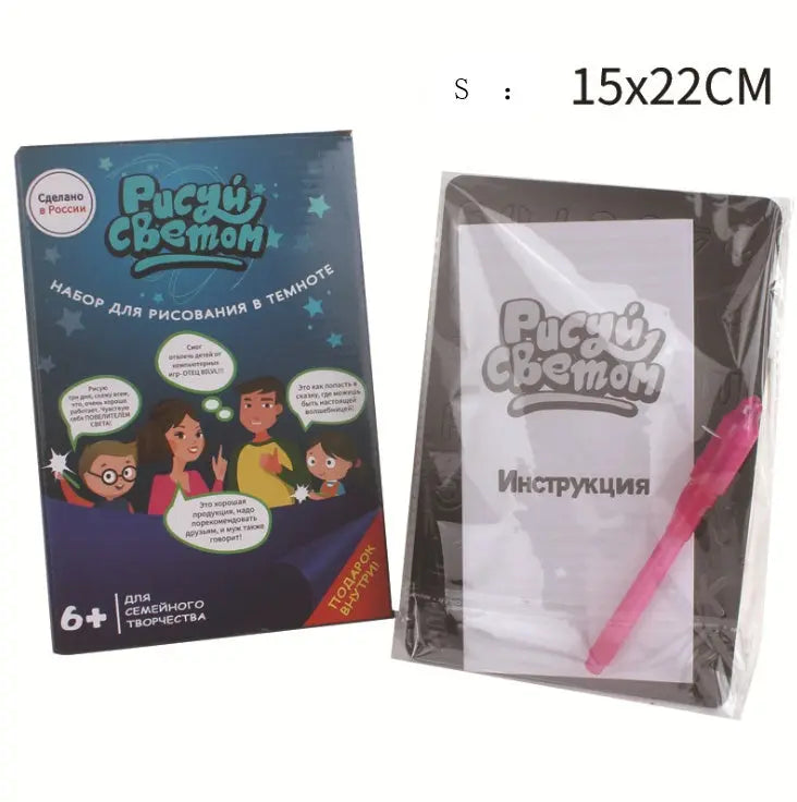 Educational Toy Drawing Pad 3D Magic 8 Light Effects Puzzle Board Sketchpad - bazona.com