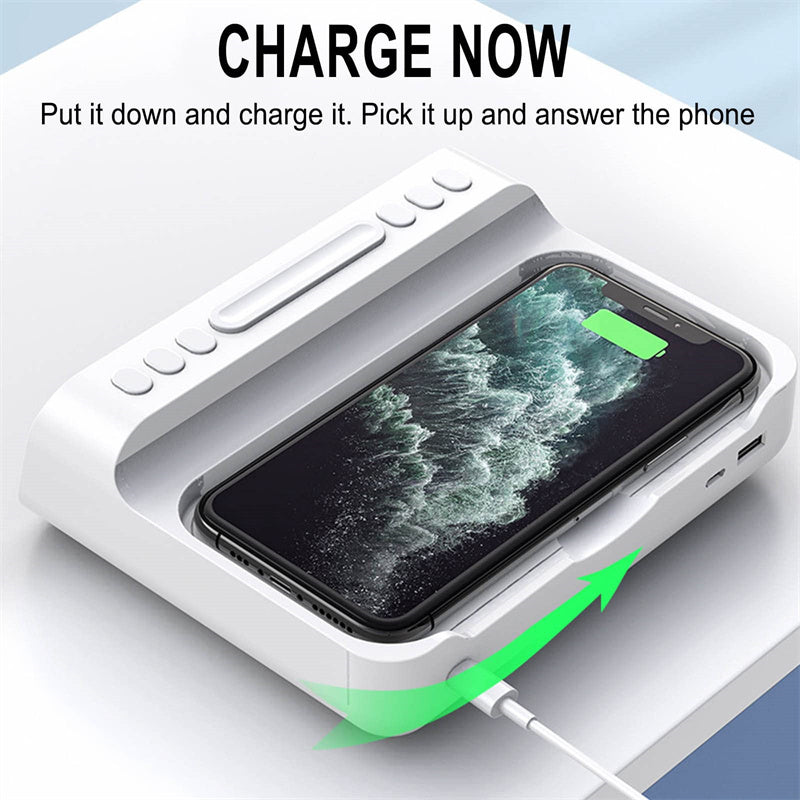 15W Three-in-one Wireless Charger Temperature Tester Multi Alarm Clock Fast Charging Mobile Phone Usb Charger Charging Station BAZONA