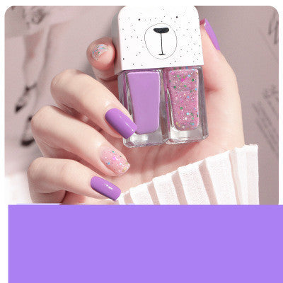 Two In One Nail Polish Set Creative Baking Free Quick Drying Long Lasting No Fade Frosted Double Colored Nail Manicure Oil BAZONA