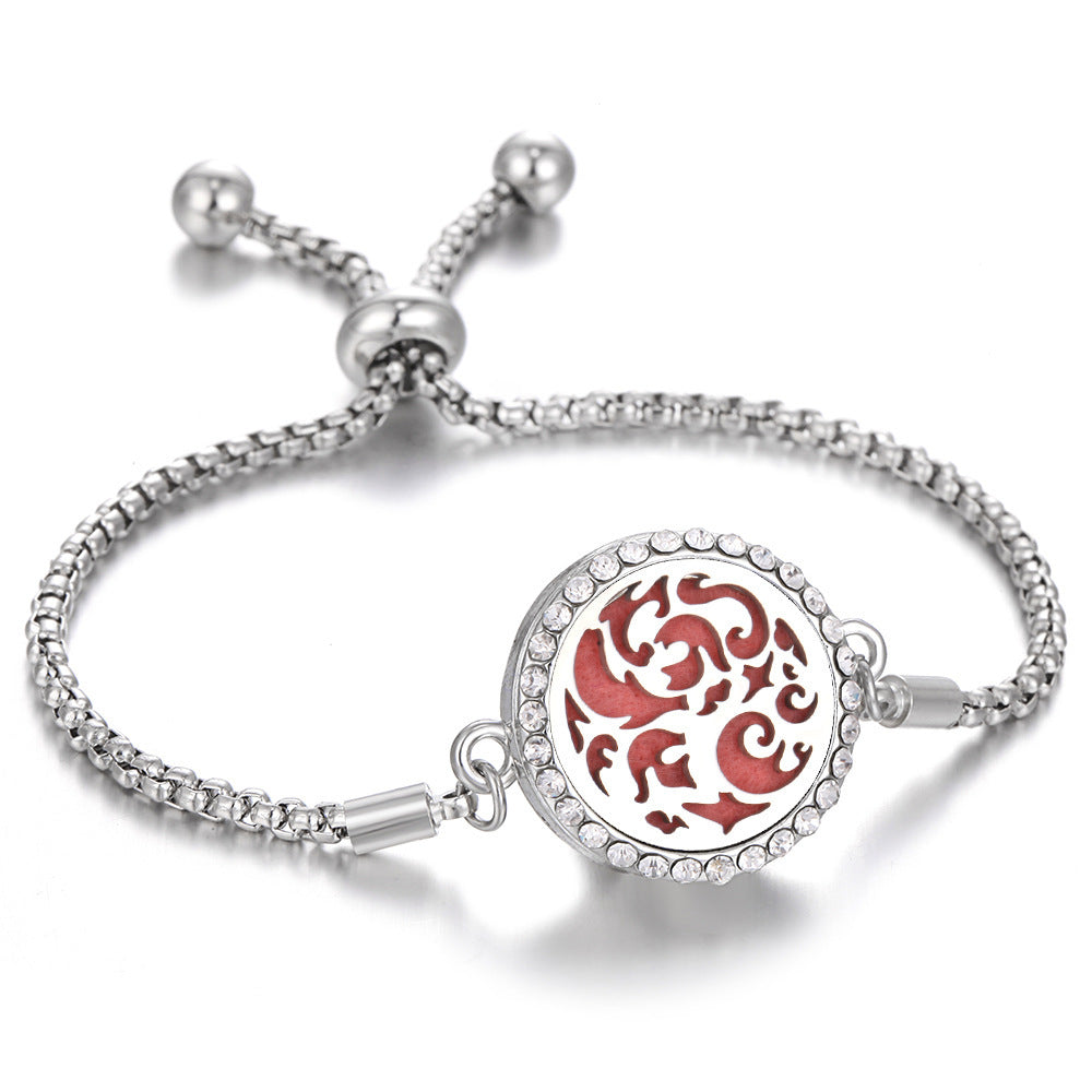 2024 New Kaleidoscope Aromatherapy Bracelet Perfume Essential Oil Diffuser Locket Bracelet Charms Women Aroma Diffuser Jewelry - bazona.com