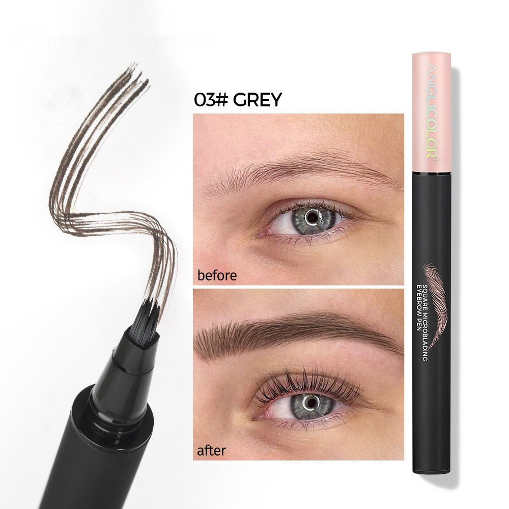 Multi-fork Liquid Eyebrow Pencil Wild Eyebrow Waterproof And Sweat-proof BAZONA