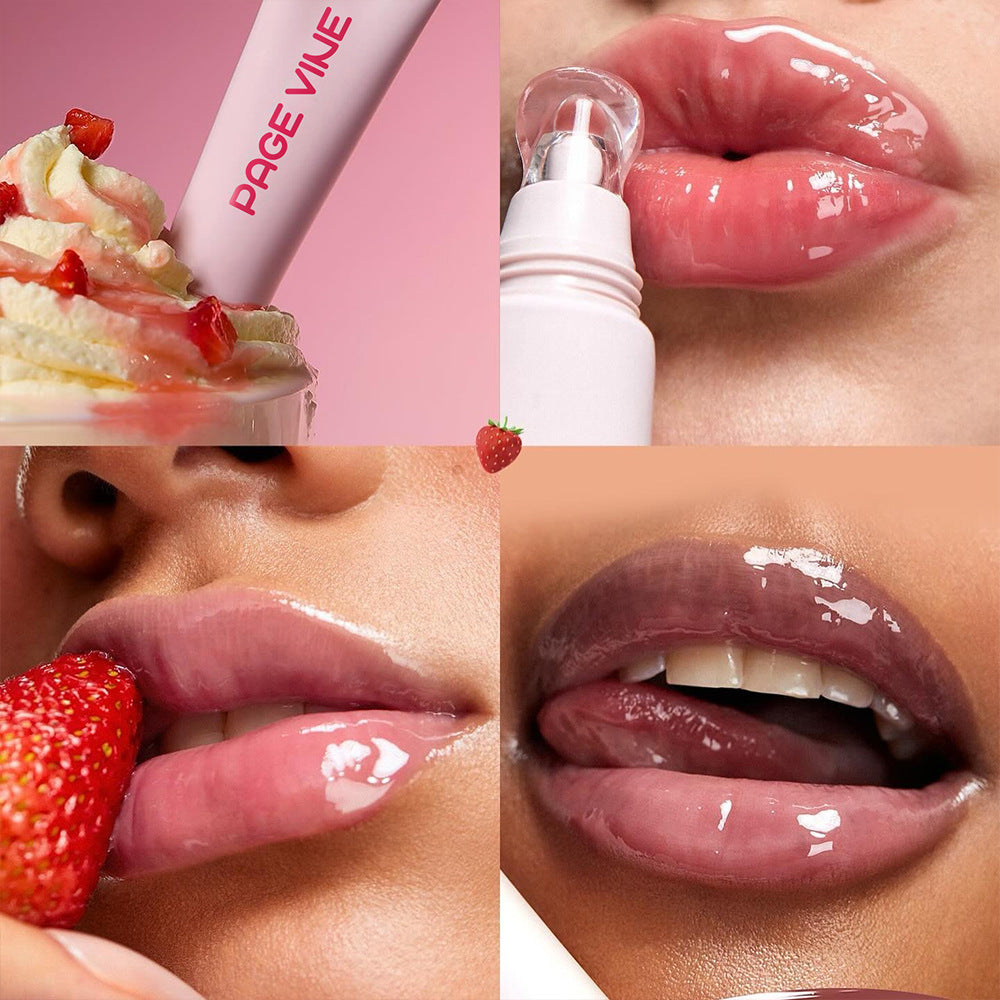 4-color Brightening Lip Balm Moisturizing Exfoliating Skin Long-Lasting Moisturizing Lip Gloss Women Cosmetics BAZONA