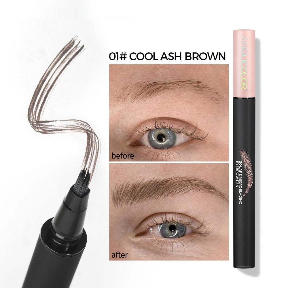 Multi-fork Liquid Eyebrow Pencil Wild Eyebrow Waterproof And Sweat-proof BAZONA