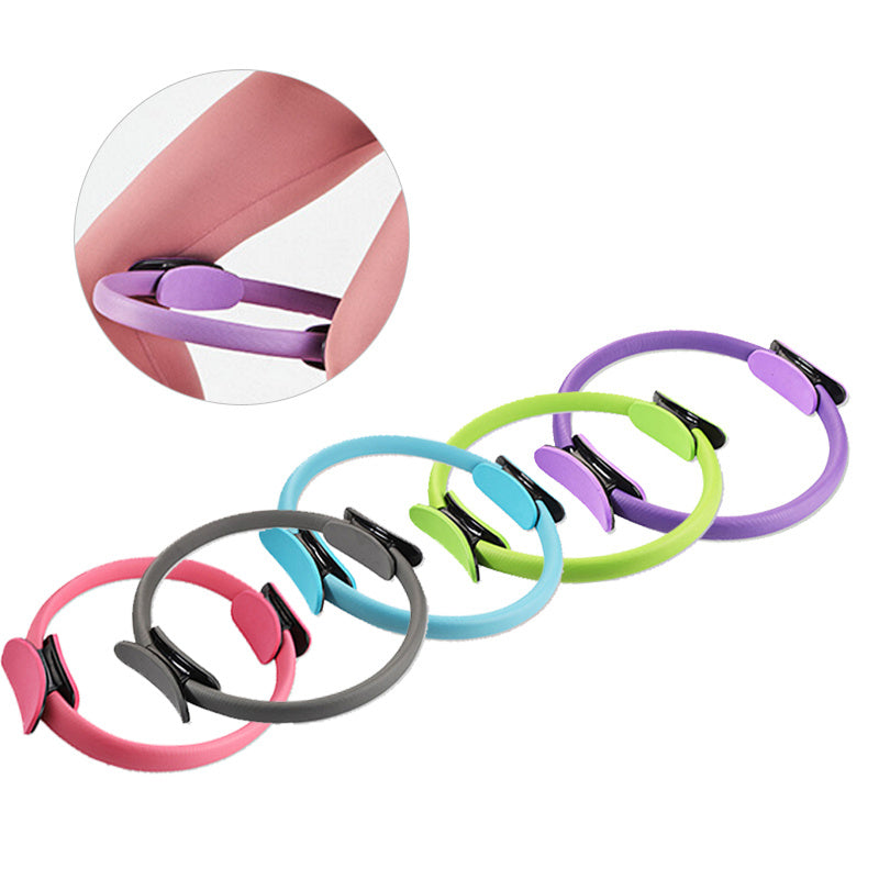 Yoga Fitness Pilates Ring Women Girls Circle Magic Dual Exercise Home Gym Workout Sports Lose Weight Body Resistance - bazona.com