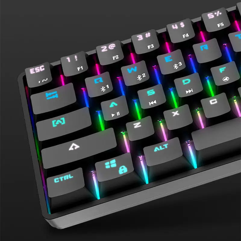 Wireless Bluetooth Keyboard Colorful PBT Keycaps Mechanical Keyboard