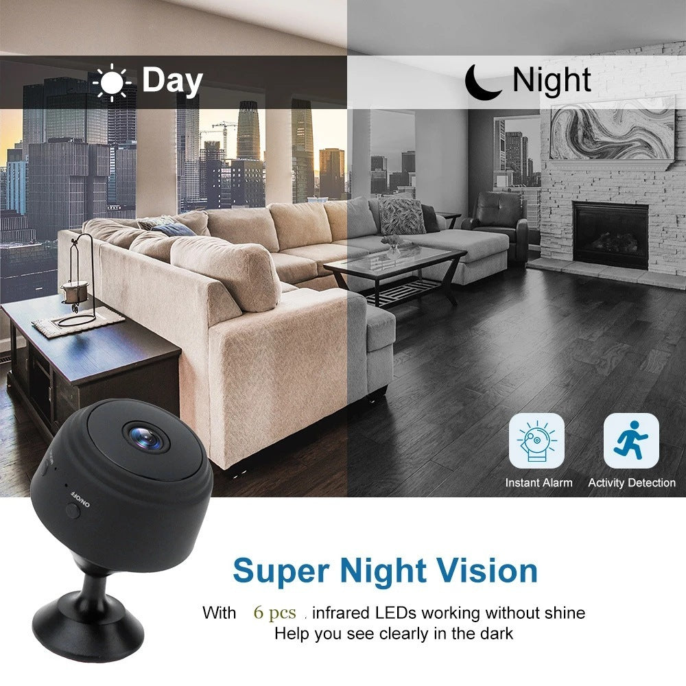 A9 Magnetic Suction Security Camera HD Camera Smart Infrared Night Vision Home BAZONA
