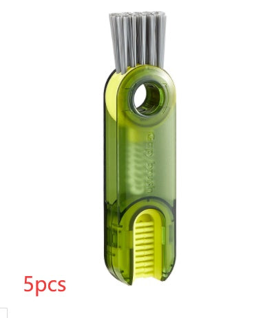 3 In 1 Tiny Bottle Cup Cover Brush Straw Cleaner Tools Multi-Functional Crevice Cleaning Brush Kitchen Tools Gadgets BAZONA