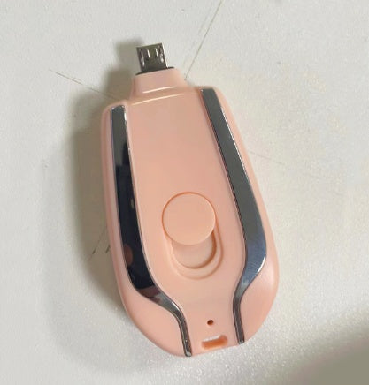 1500mAh Mini Power Emergency Pod Keychain Charger With Type-C Ultra-Compact Mini Battery Pack Fast Charging Backup Power Bank BAZONA