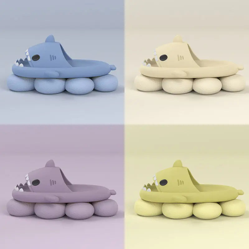Adult's Slippers Indoor Outdoor Funny Shark Cartoon