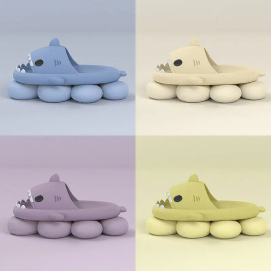 Adult's Slippers Indoor Outdoor Funny Shark Cartoon