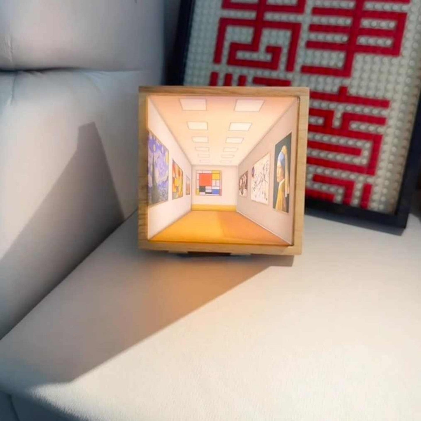 3D Illusion Night Light Gallery Bedside Picture Style Creative Modern Simulate Sunshine Drawing Night Light Gift BAZONA