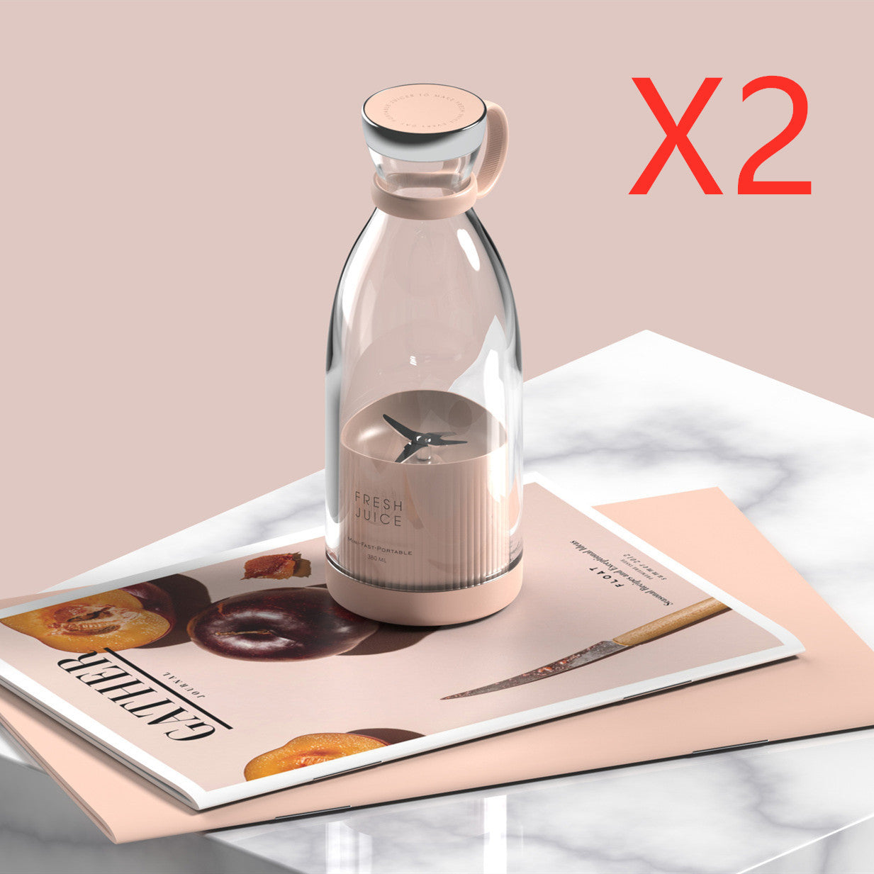 350ML Electric Juicer Blender Mixer USB Rechargeable Machine Household Portable Blender Maker Cup Kitchen Tool Kit - bazona.com