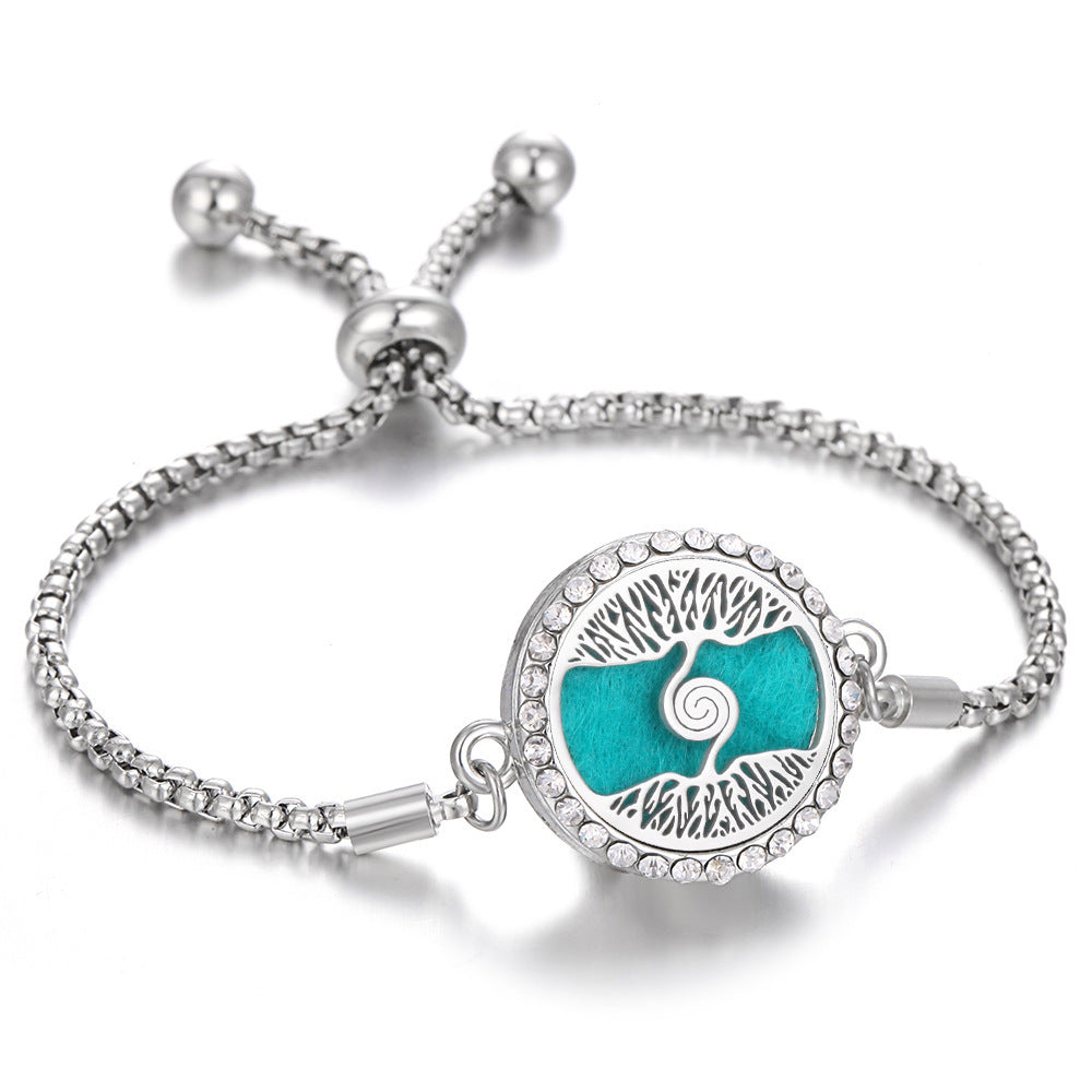 2024 New Kaleidoscope Aromatherapy Bracelet Perfume Essential Oil Diffuser Locket Bracelet Charms Women Aroma Diffuser Jewelry - bazona.com