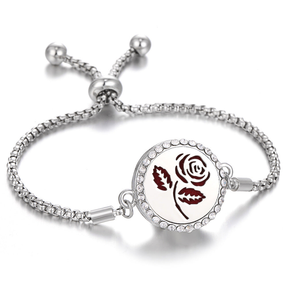 2024 New Kaleidoscope Aromatherapy Bracelet Perfume Essential Oil Diffuser Locket Bracelet Charms Women Aroma Diffuser Jewelry - bazona.com