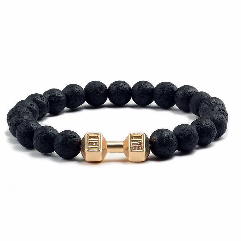 Natural Volcanic Stone Beads Bracelets Black Lava Men Women Bracelet Aromatherapy Essential Oil Diffuser Bangle BAZONA