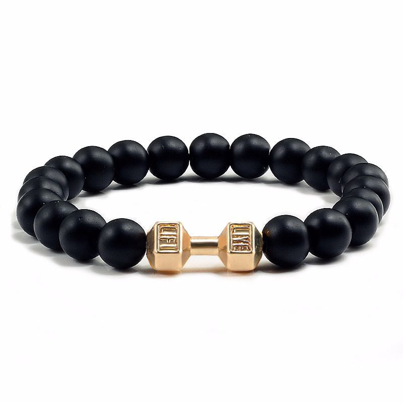 Natural Volcanic Stone Beads Bracelets Black Lava Men Women Bracelet Aromatherapy Essential Oil Diffuser Bangle BAZONA