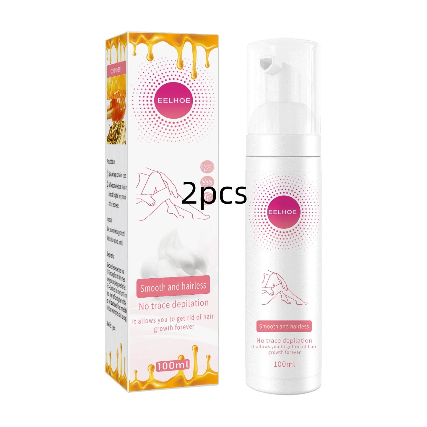 30ml 100ml Hair Removal Spray Depilatory Armpit Hair And Legs Hair Foam Mousse And Removal Is Gentle Hair Cream Spray Non-irritating - bazona.com