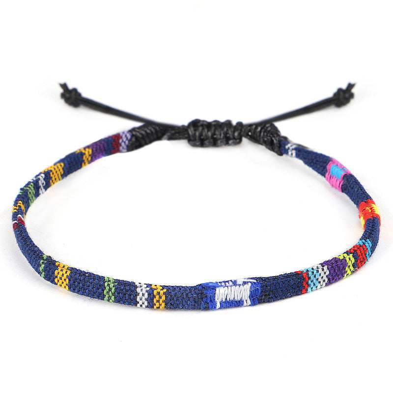 Hand Woven Rainbow Color Anklet Bohemian Style BAZONA