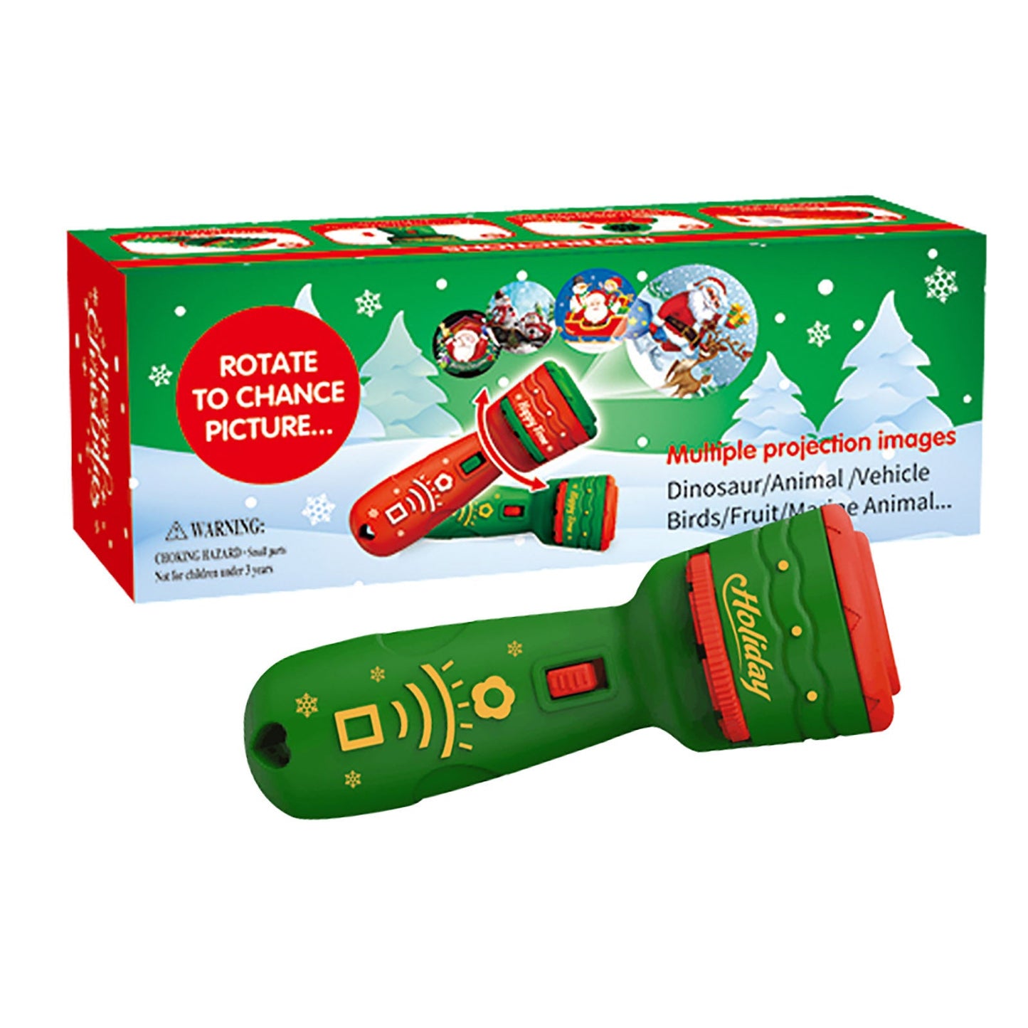 Santa Christmas Tree Flashlight Projector Torch Lamp Toy Early Education Toy For Kid Holiday Birthday Xmas Gift BAZONA