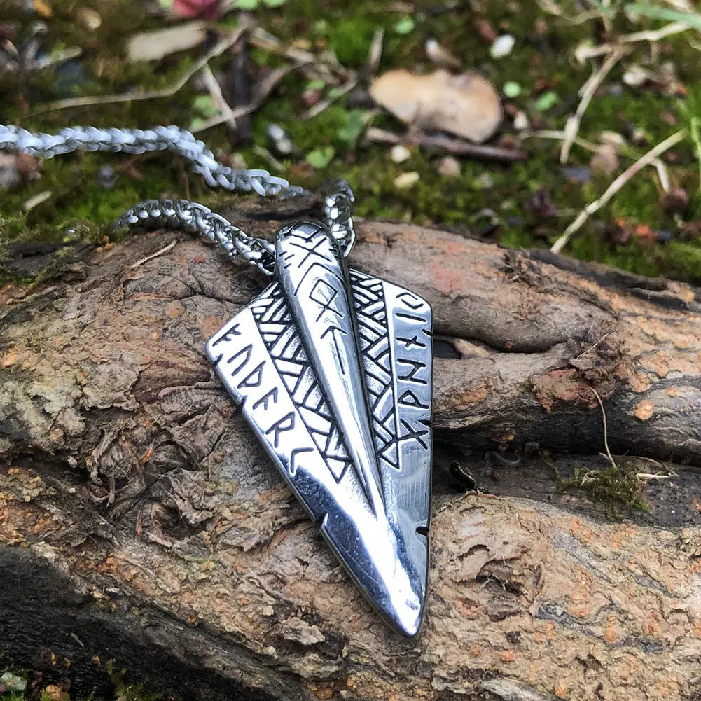 Arrow Double-sided Pendant Long Chain