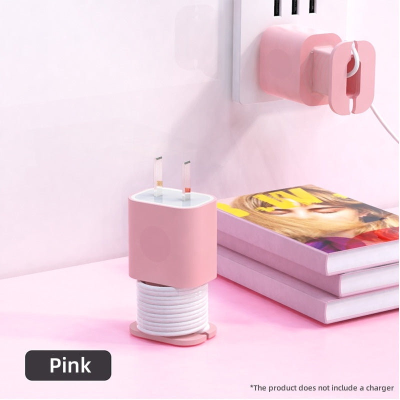 Data Cable Organizer Power Adapter Protective Case Cover For Apple 18w 20w USB-C Fast Charger Silicone Case BAZONA