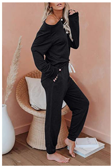 Women's Casual Sweatshirt And Drawstring Tracksuit
