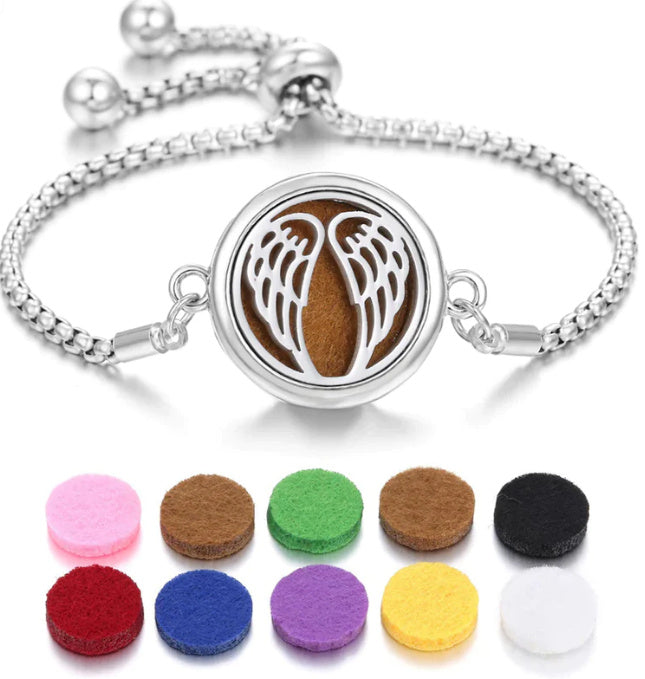 2024 New Kaleidoscope Aromatherapy Bracelet Perfume Essential Oil Diffuser Locket Bracelet Charms Women Aroma Diffuser Jewelry - bazona.com