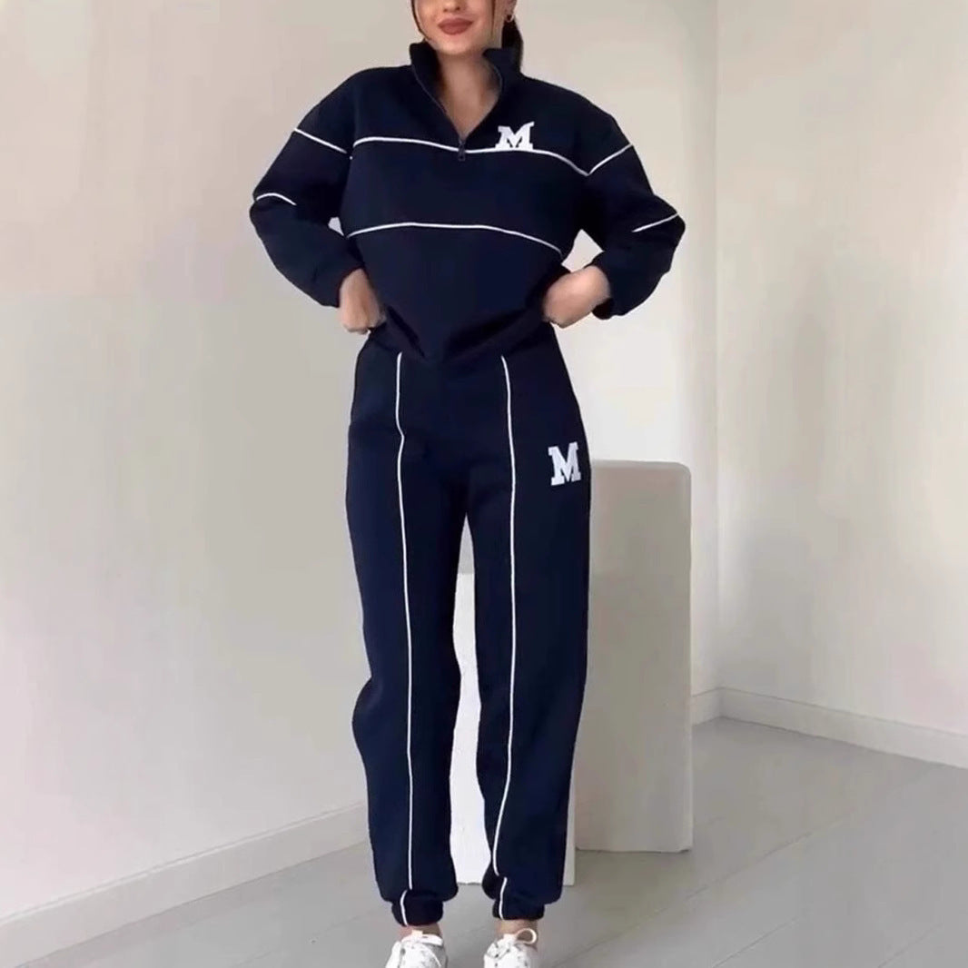 Womens 2 Piece Outfits Lounge Hoodless Pullover Sweatshirt Sweatsuit Sets Sweatshirt Baggy Fashion Sweatpants With Pockets BAZONA