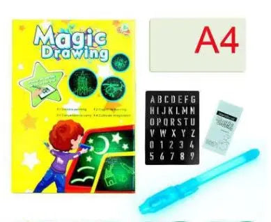 Educational Toy Drawing Pad 3D Magic 8 Light Effects Puzzle Board Sketchpad - bazona.com