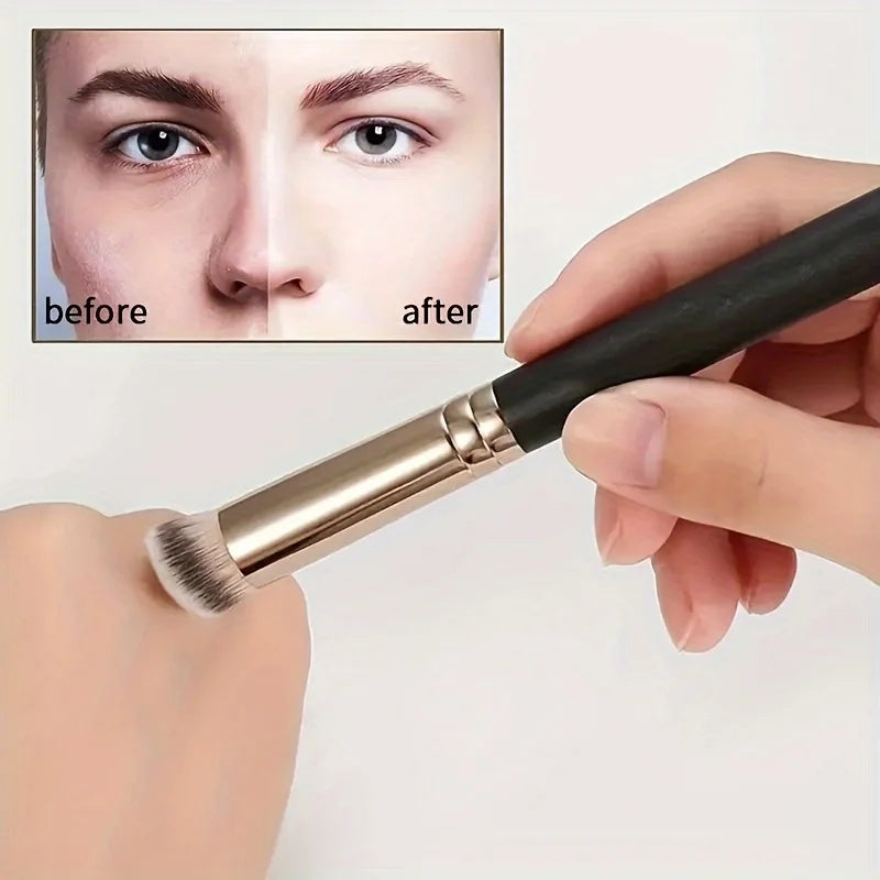 Foundation Concealer Brush, Premium Contour Blusher Brushes, Flawless Under Eye Dense Face Makeup Brush For Blending BAZONA
