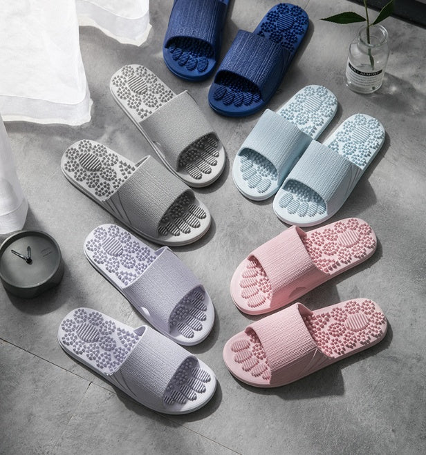 Reflexology Foot Massage Slippers Bath Slippers Tension Relief Acupuncture Feet Massager Household Slipper Foot Health Care BAZONA