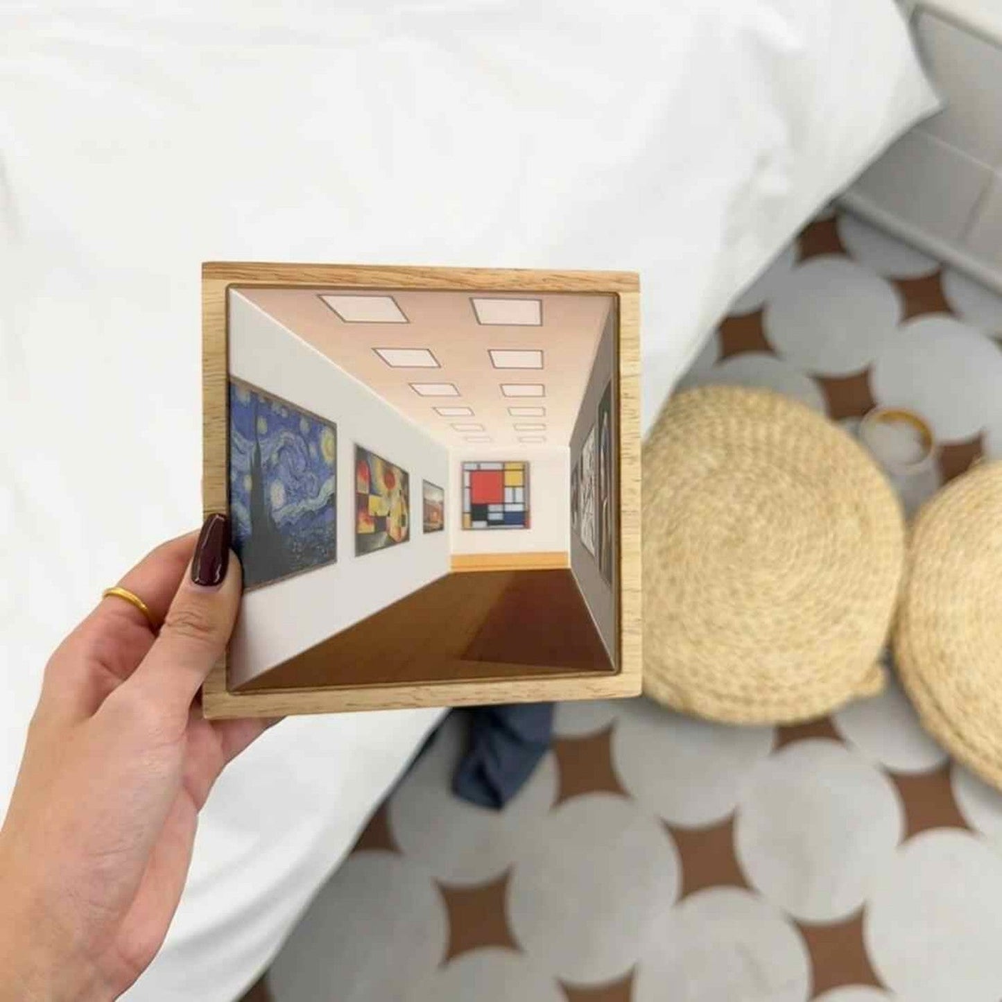 3D Illusion Night Light Gallery Bedside Picture Style Creative Modern Simulate Sunshine Drawing Night Light Gift BAZONA