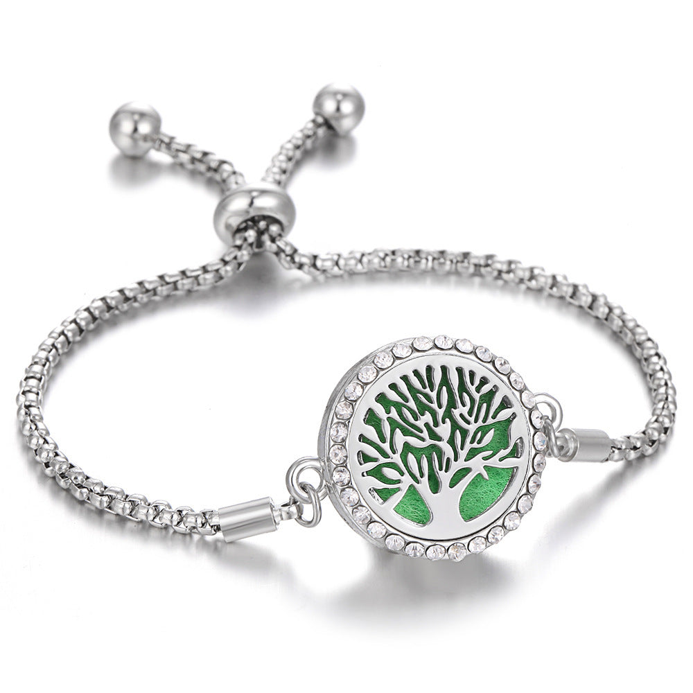 2024 New Kaleidoscope Aromatherapy Bracelet Perfume Essential Oil Diffuser Locket Bracelet Charms Women Aroma Diffuser Jewelry - bazona.com
