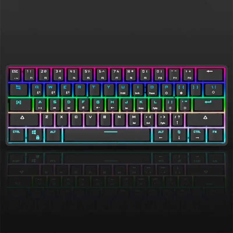 Wireless Bluetooth Keyboard Colorful PBT Keycaps Mechanical Keyboard