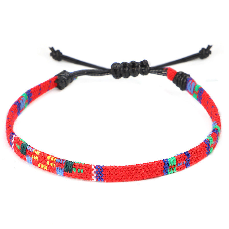 Hand Woven Rainbow Color Anklet Bohemian Style BAZONA