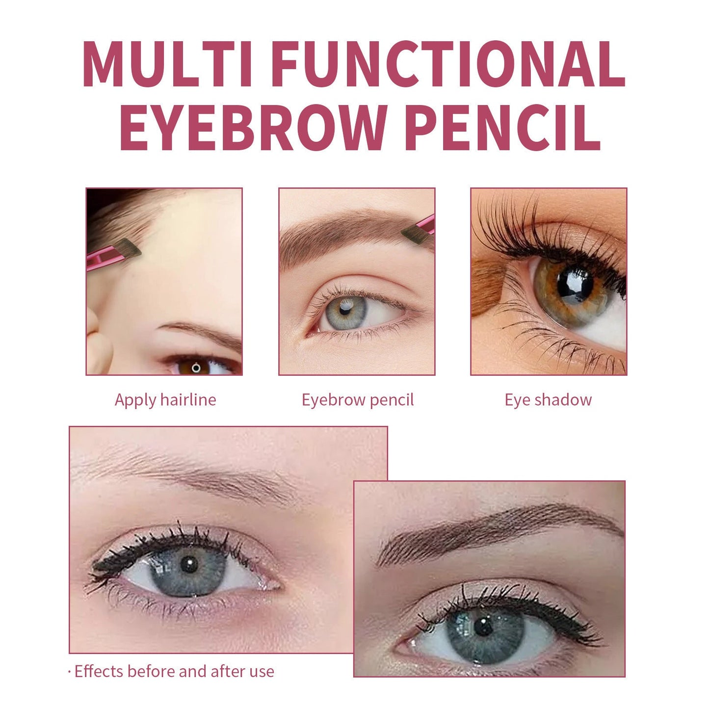 Multifunctional Portable Stereo Concealer Brush Bevel Eyebrow Brush BAZONA