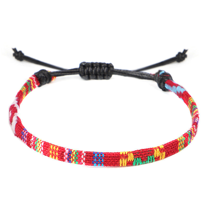 Hand Woven Rainbow Color Anklet Bohemian Style BAZONA