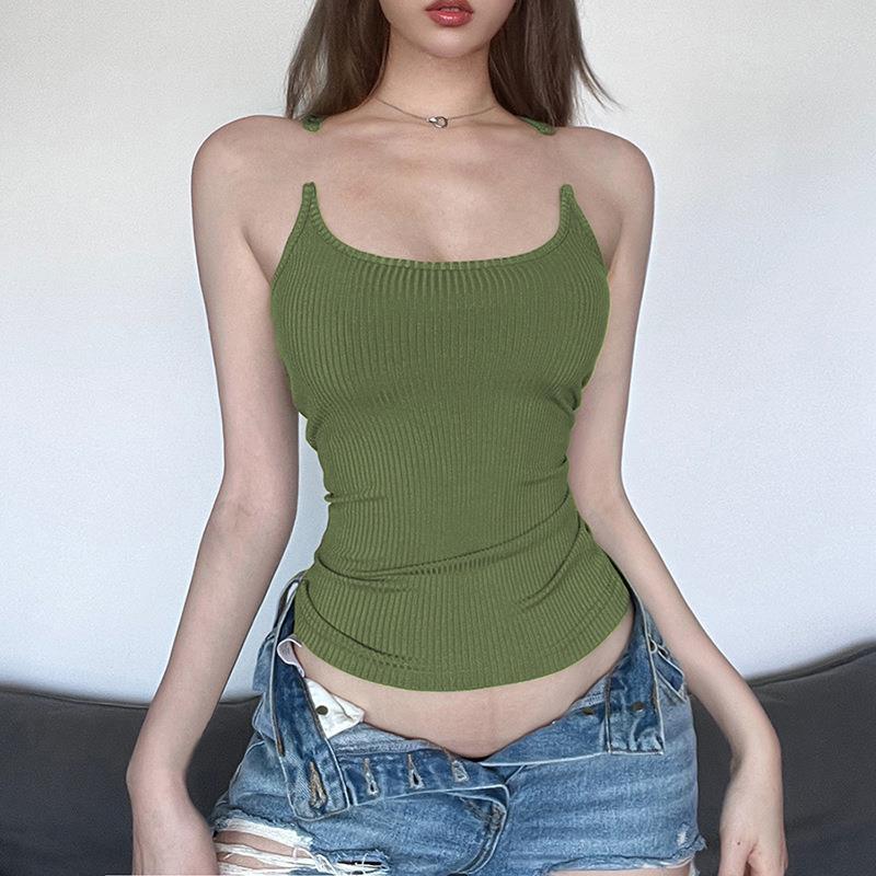 Y2K Invisible Camisole Vest Ins Fashion Slim U-neck Top Summer Women's Clothing BAZONA