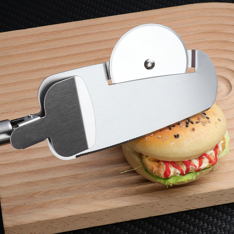3-in-1 Pizza Cutter With Hanging Holes Labor-Saving Durable Rolling Cutter For Kitchen Cooking Kitchen Gadgets BAZONA