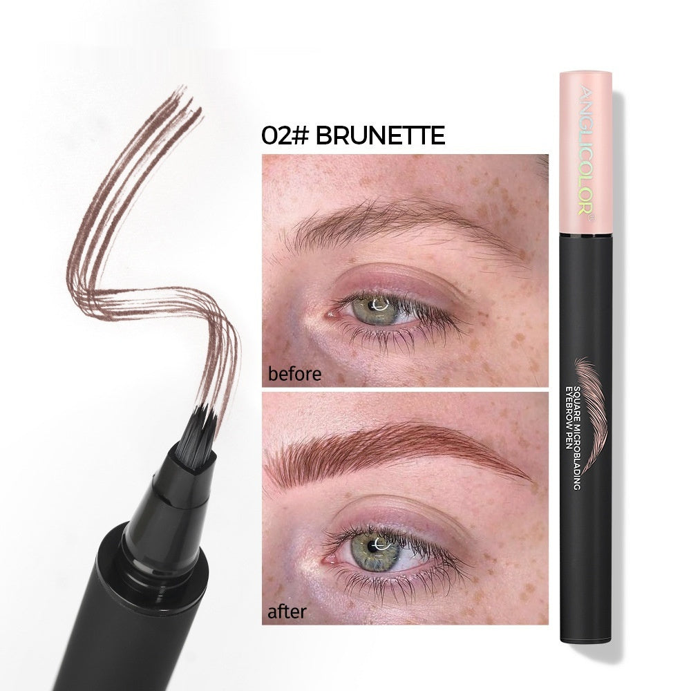 Multi-fork Liquid Eyebrow Pencil Wild Eyebrow Waterproof And Sweat-proof BAZONA