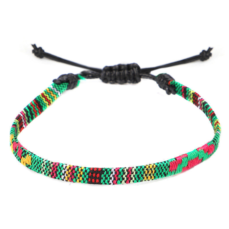 Hand Woven Rainbow Color Anklet Bohemian Style BAZONA