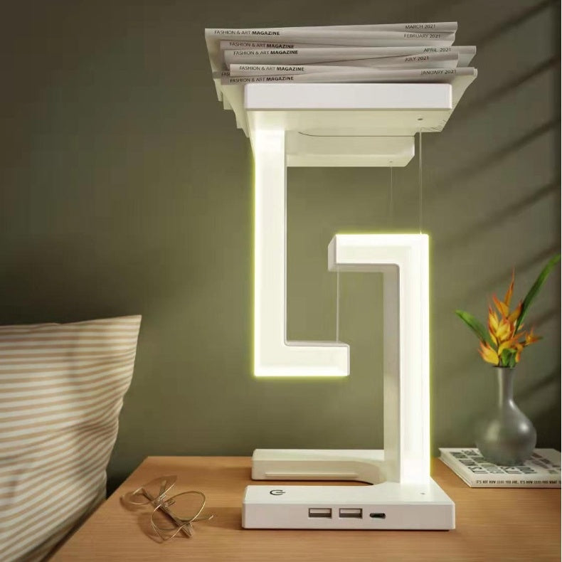 Creative Smartphone Wireless Charging Suspension Table Lamp Balance Lamp Floating For Home Bedroom BAZONA