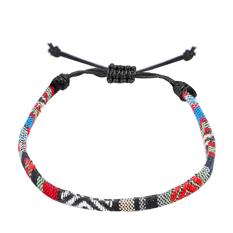 Hand Woven Rainbow Color Anklet Bohemian Style BAZONA